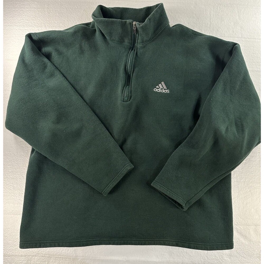 VTG 90’s Adidas Sweatshirt‎ Men’s Medium Equipment Sweater Green 1/4 Zip